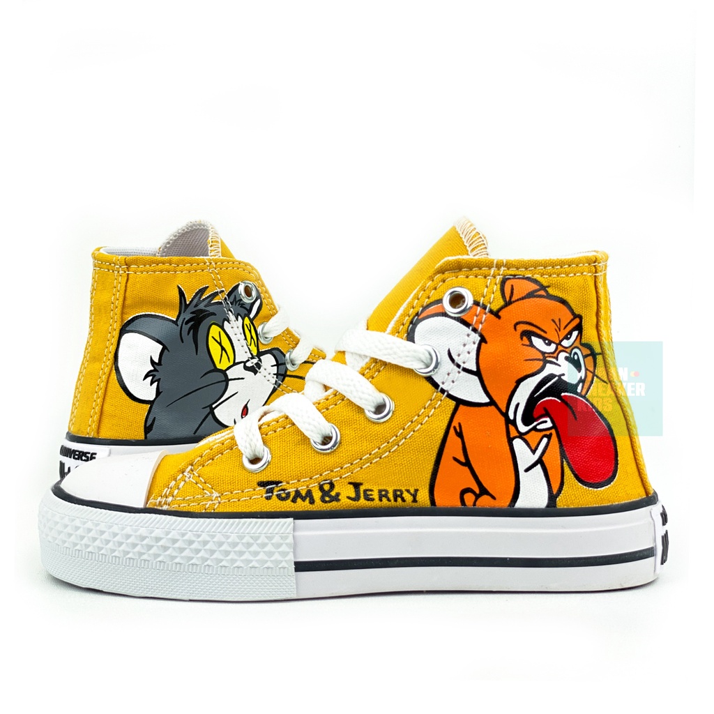 Converse Tom &amp; Jerry Sepatu Anak Laki Laki Warna Kuning Ukuran 21-35 - Urban Sneaker Kids