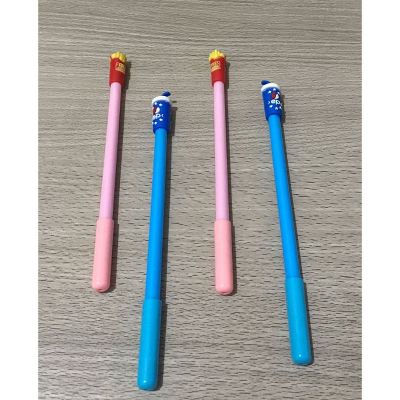 

bolpen/pulpen gel bentuk makanan pepsi/friench friesh/kentang goreng