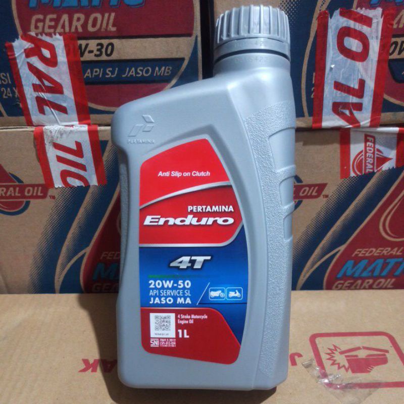 OLI PERTAMINA ENDURO 4T 1L 20W-50 API SL JASO MA MOTOR SPORT