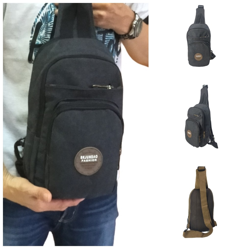 TAS SELEMPANG SLING BAG HP DADA USB IMPOR MULTIPOCKET PRIA 6067