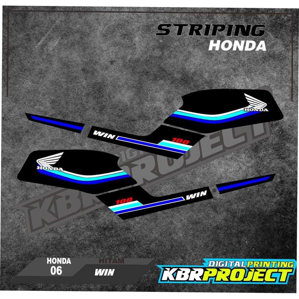 (cod) stiker motor - striping HONDA WIN 100  - motor HONDA - motor - WIN - sticker variasi - Racing