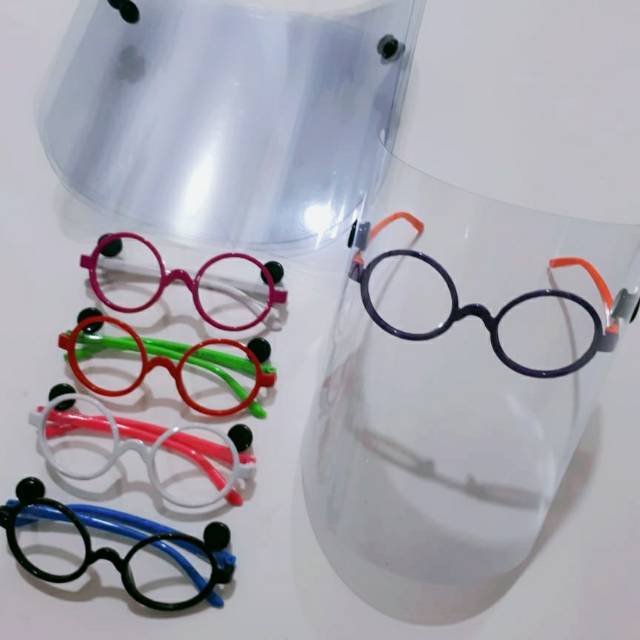 Face Shield kacamata anak-anak warna warni