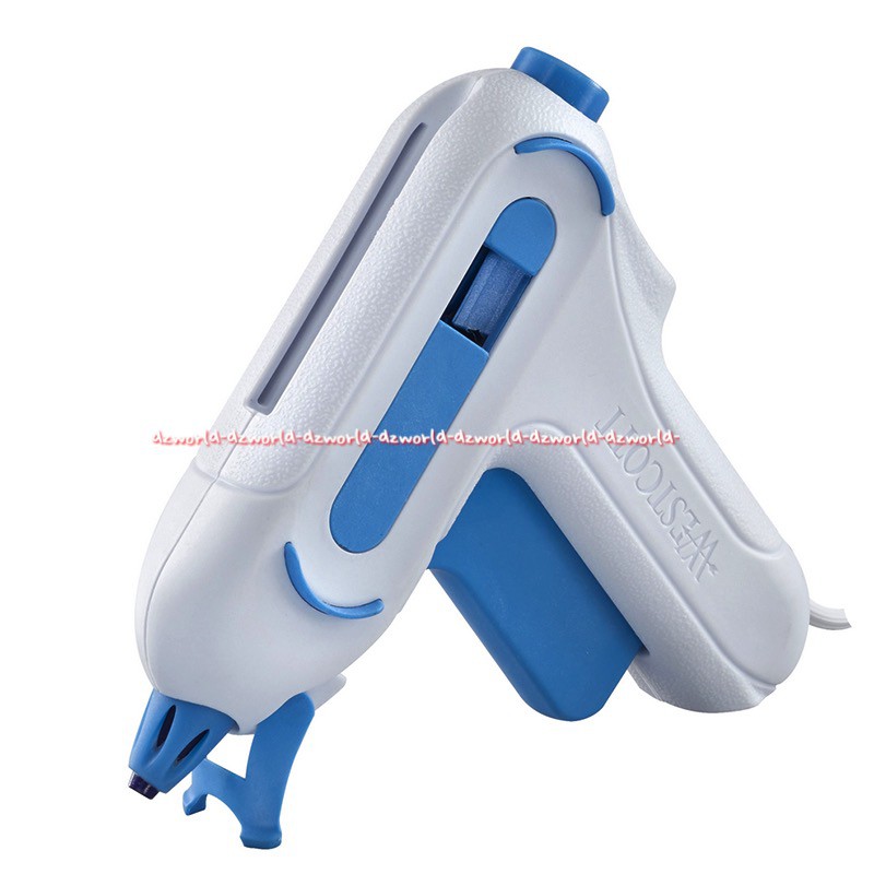 Westcott Mini Glue Gun Stick Holder Lem Tembak Putih Biru