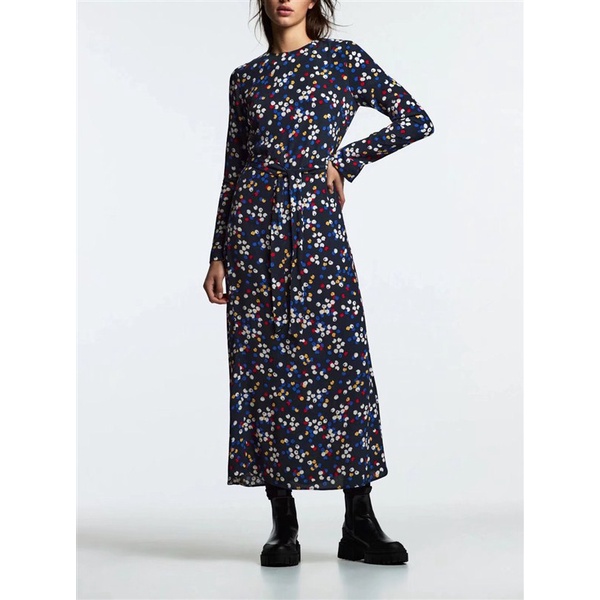 MIDI DRESS POLKADOT IMPORT RH33604 / MIDI DRESS WITH BELT / DRESS KOREA