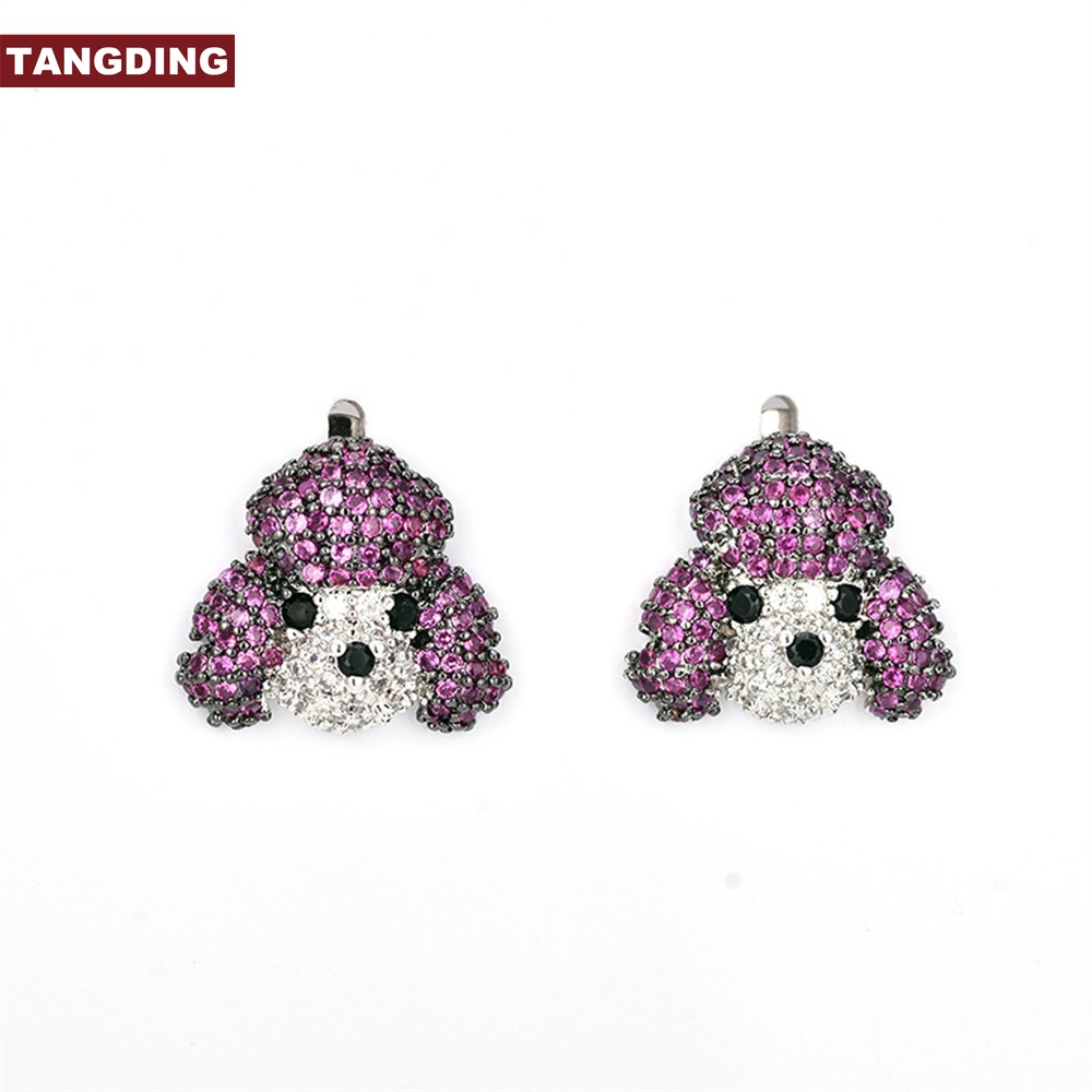 Anting Desain Hewan Husky Bahan Zirconia Untuk Hadiah