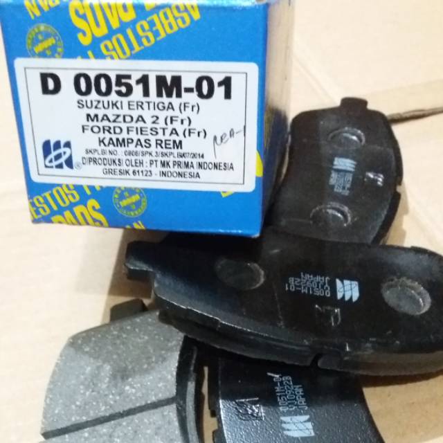 KAMPAS REM DEPAN ERTIGA.MAZDA 2.FORD FIESTA.MK