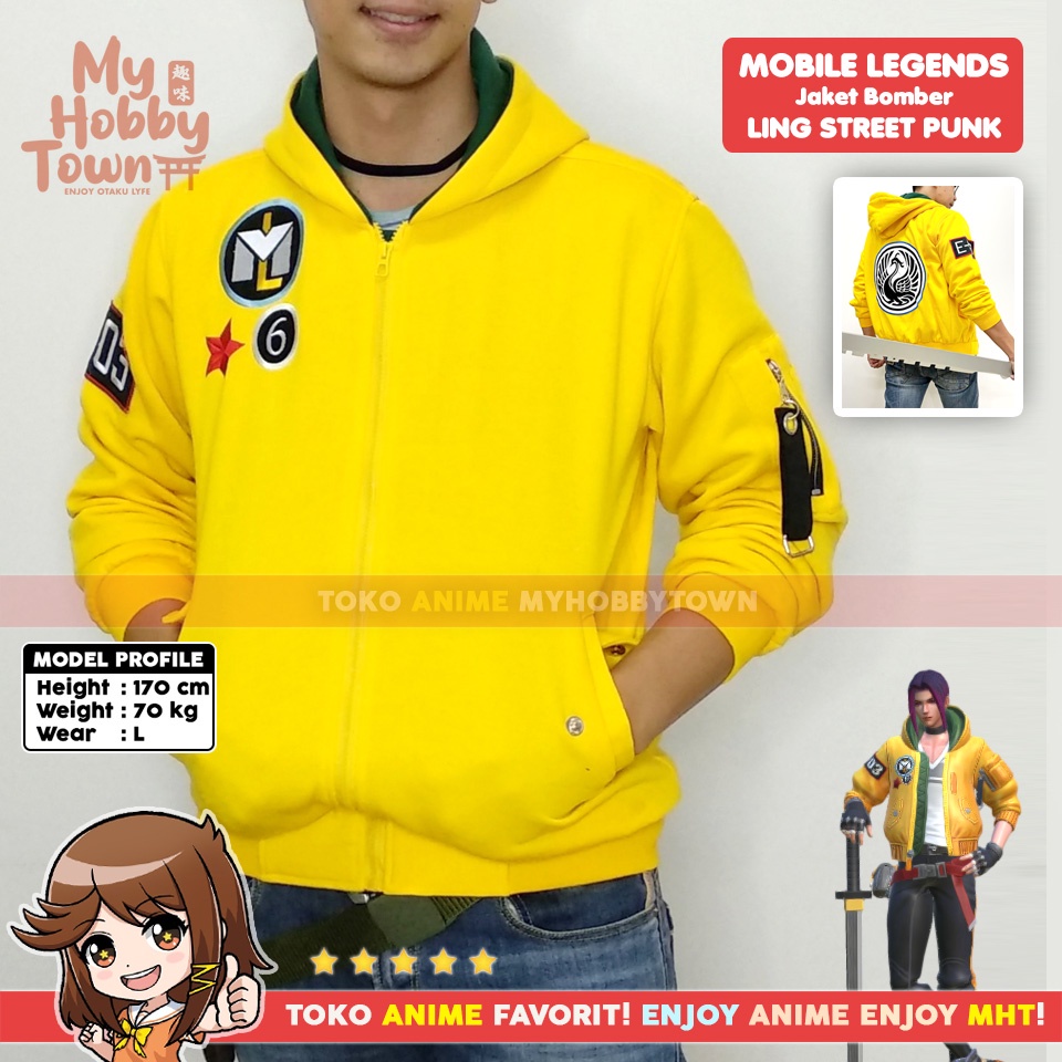 Jaket Mobile Legend Ling Street Punk Starlight Kostum Cosplay Hero Assassin