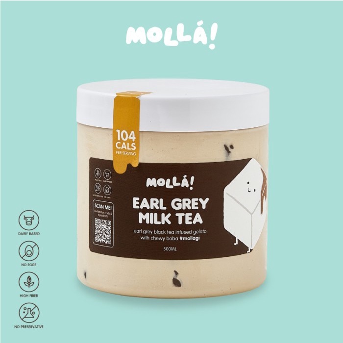 

Earl Grey Milk Tea Low Calorie Gelato Pint - Molla Creamery