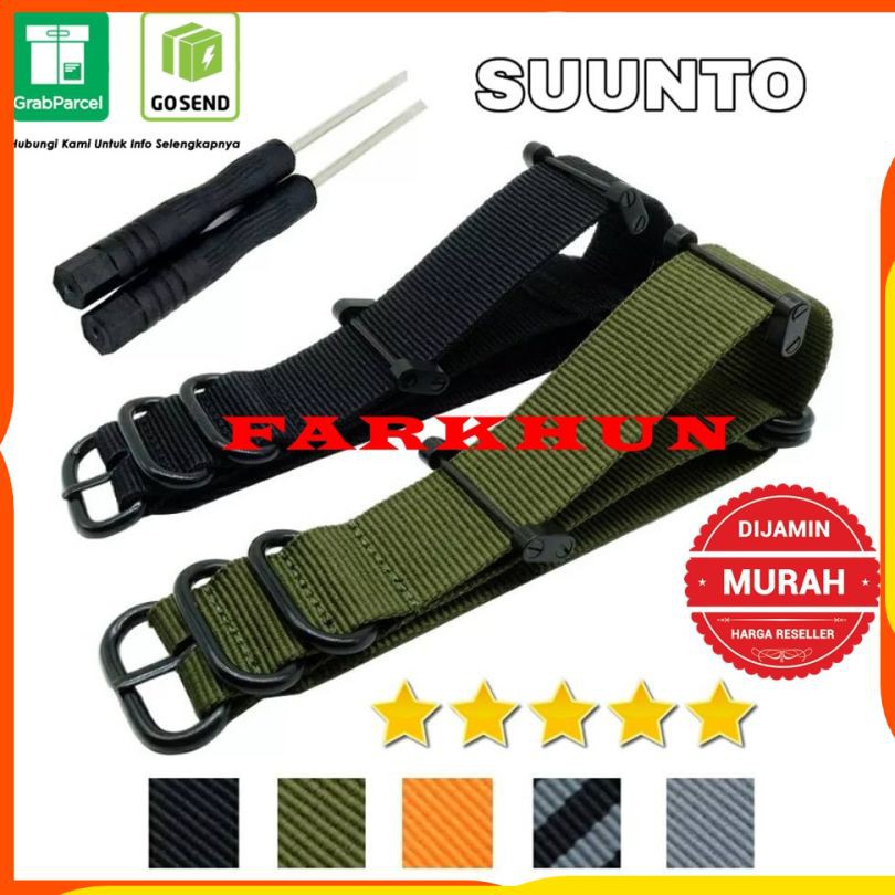 STRAP SUUNTO CORE CANVAS NYLON ZULU TRAVERSE ESSENTIAL FREE OBENG BAND TALI JAM TANGAN KANVAS NILON