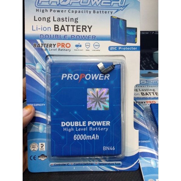 Baterai double power pro power bn46 redmi note 8 redmi 7 pro power 6000mah