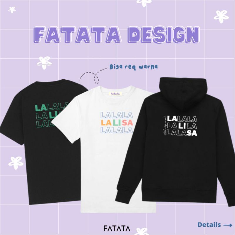 Lalisa Kaos Sweater Hoodie Design Tulisan (Bisa request warna)