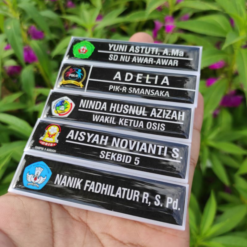 HARGA GROSIR Nama Dada Magnet Name Tag Magnet Papan Nama Magnet Akrilik Resin Glasss