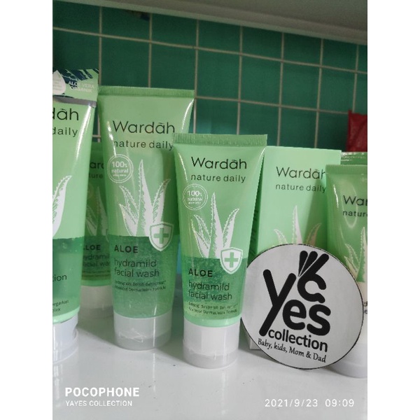 Wardah Nature Daily Aloe Hydramild Facial Wash 60 ml 100 ml Multifunction gel Moisturizer Cream Hand