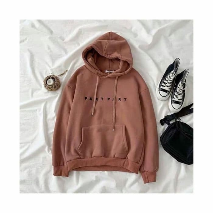 IvannaCollection Sweater Hoodie Wanita Oversize Tebal Jaket Hodie Couple Pasangan Part Part