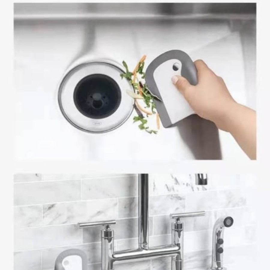 Sink scraper kitchen silikon cuci piring bowl minyak sikat wastafel on