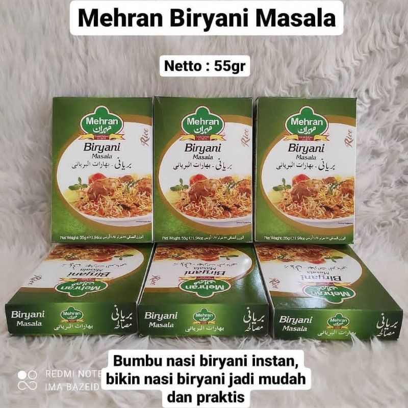 

Mehran biryani masala 55gr bumbu nasi biryani ori Saudi