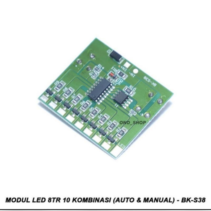 5Pcs Modul LED Running S38 BK-S38 8 Jalur 8TR 10 Mode Kedip Strobo 12V-24V