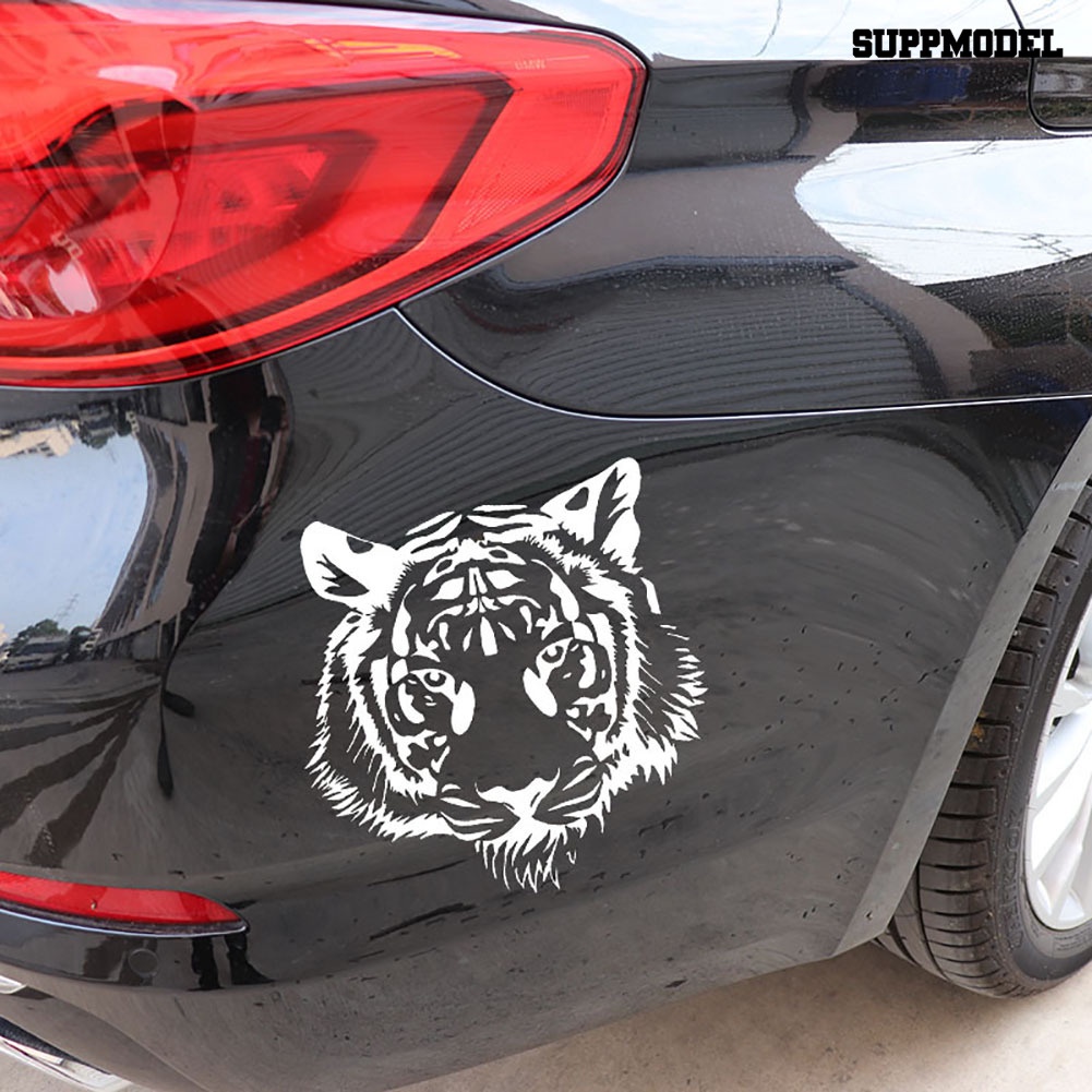 Stiker Reflektif Motif Kepala Harimau Untuk Dekorasi Body / Jendela Mobil