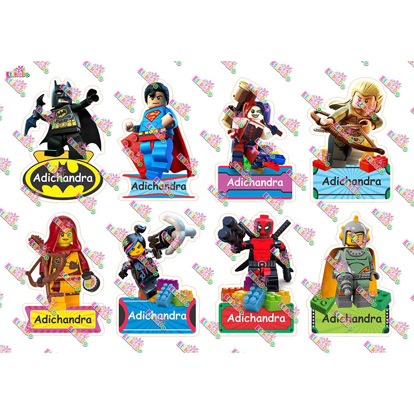 

LABEL NAMA LEGO 32 STIKER - ANTI AIR/ROBEK/LUNTUR -4 Nama LG2XL4