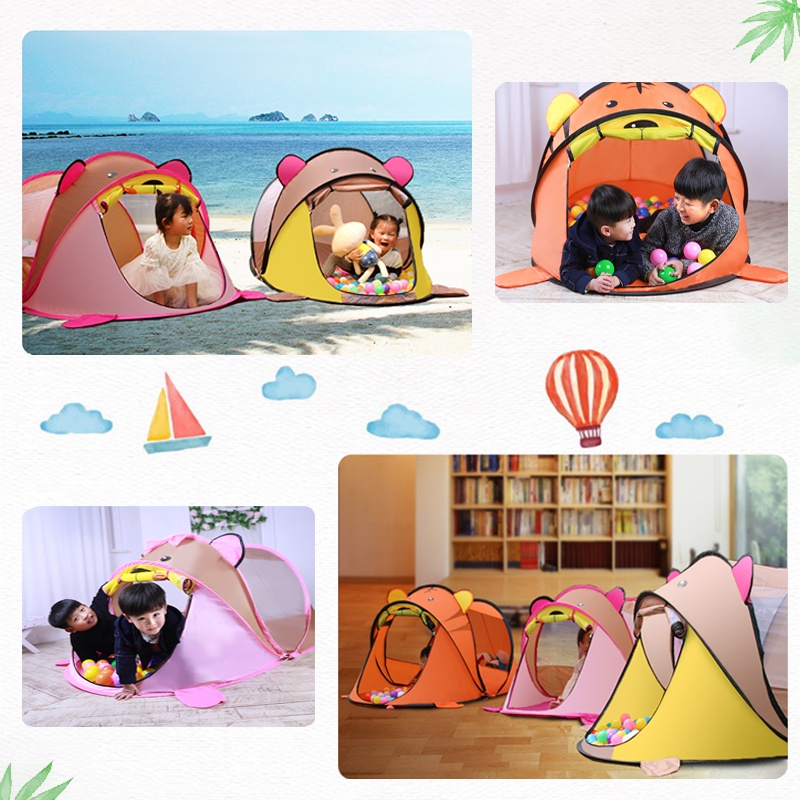 BIAZE Tenda Anak Bermain Model Hewan Anak Lipat Camping Outdoor  Mainan Anak Tidak Perlu Dirakit