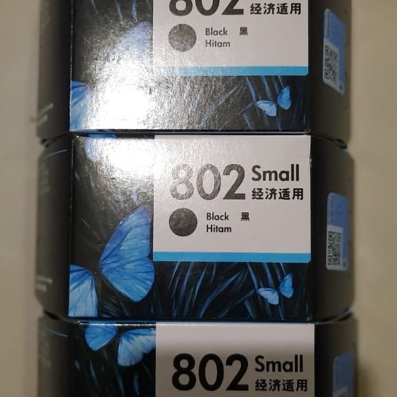 Cartridge Tinta Hp 802 Black Original