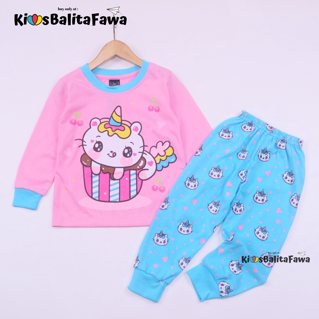 Piyama Za-ra Kids Size 7-10 Tahun / EXPORT Quality Baju Tidur Karakter Kaos Lengan Celana Panjang