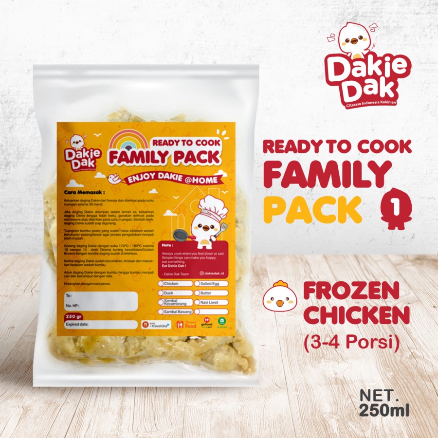 

Dakie Dak Family Pack Frozen Chicken 250gr