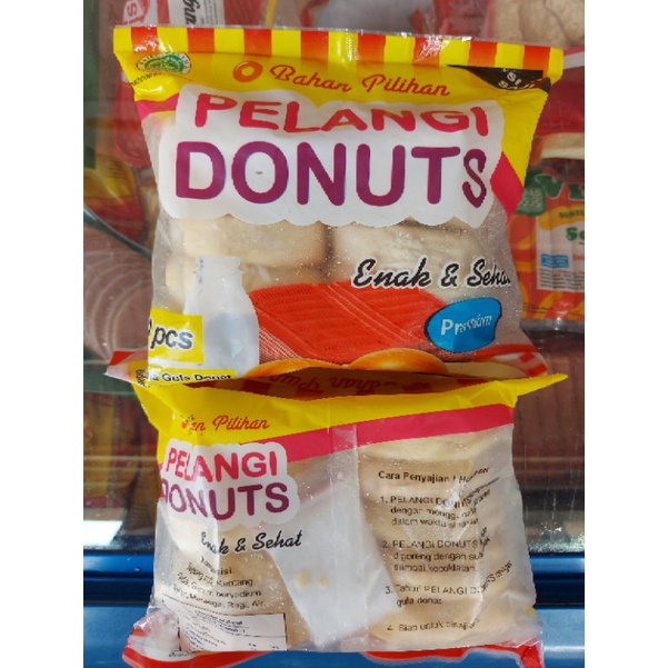 

Donat pelangi besar 550gr isi 10