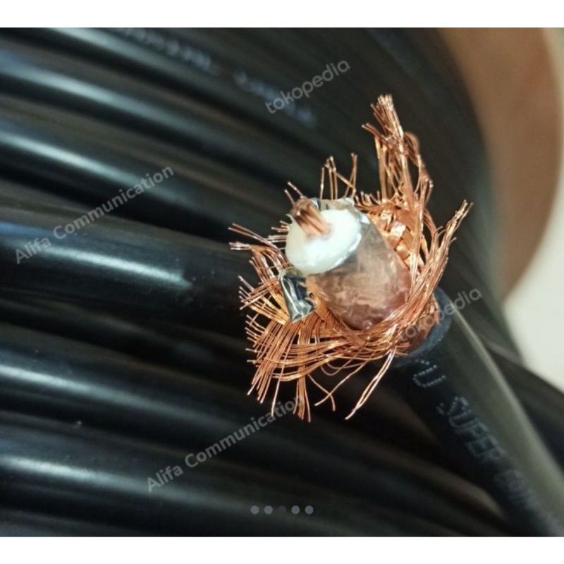 Kabel Coax D-Antena RG 8 Full Serabut Tembaga 1 Rolll