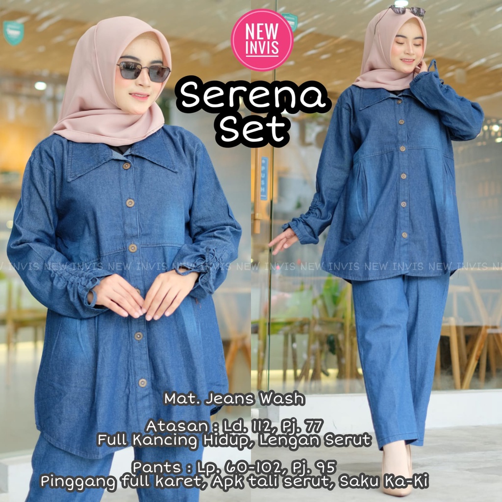 SETELAN WANITA JEANS SET / BAJU SETELAN JEANS WANITA REMAJA KEKINIAN TERBARU / STELAN CELANA WANITA