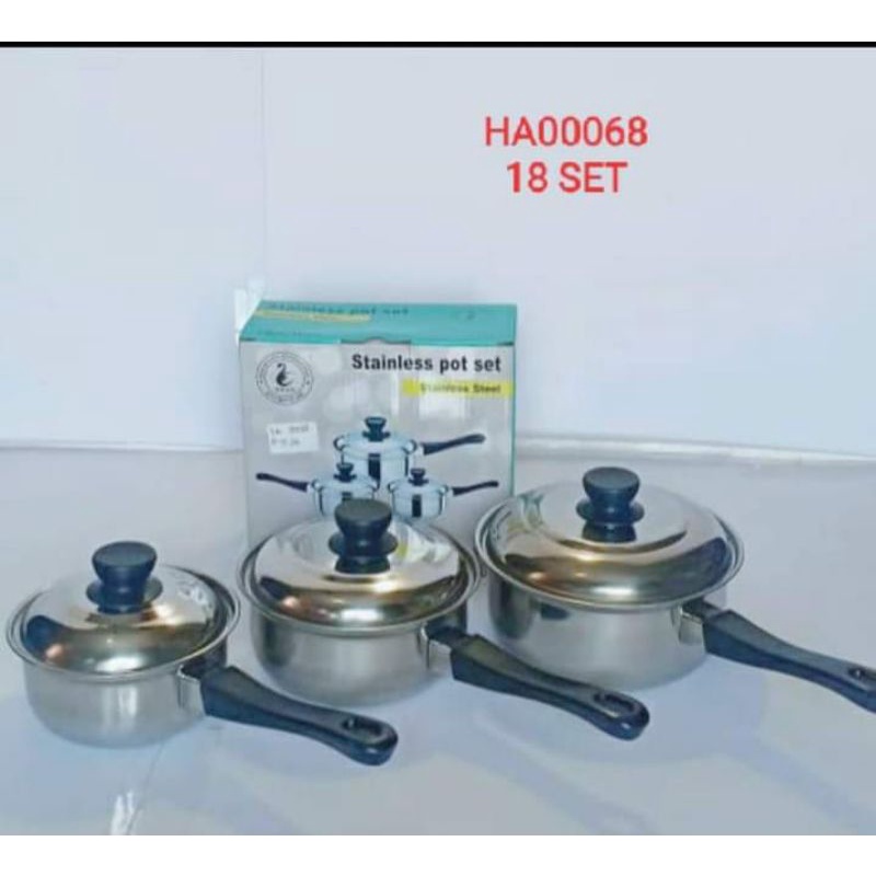 panci stenlis gagang set 3