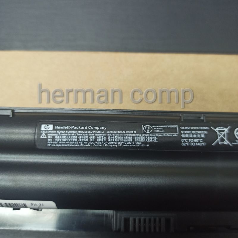 Original Baterai Hp 500029-141, 513127-251, 516479-121, 530801-001, 530802-001