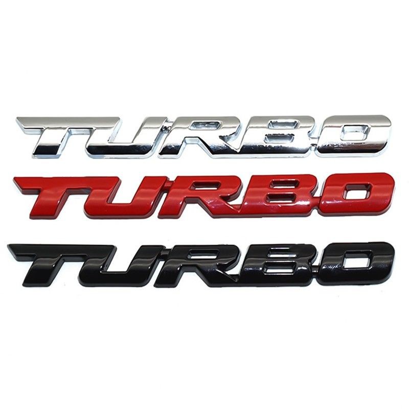 Stiker TURBO 3D / Stiker Sepeda Mobil Motor / Metal Sticker Emblem CA-201