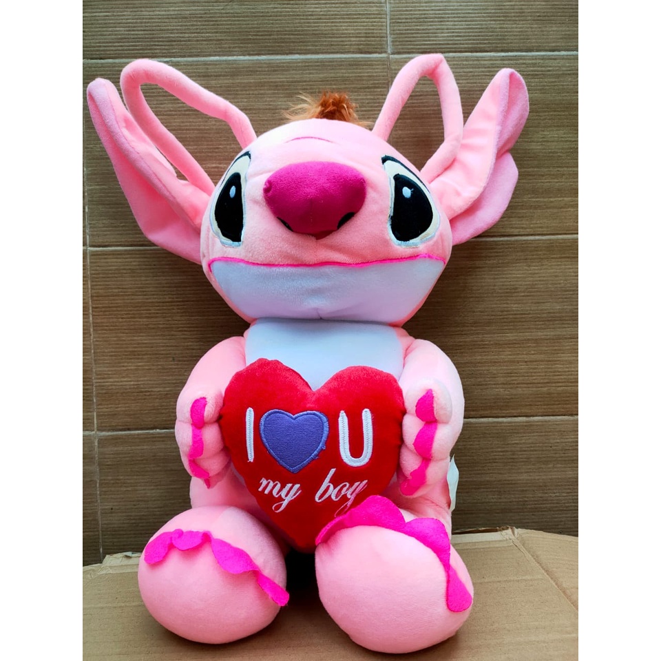 Boneka Stitch Pink I Love You