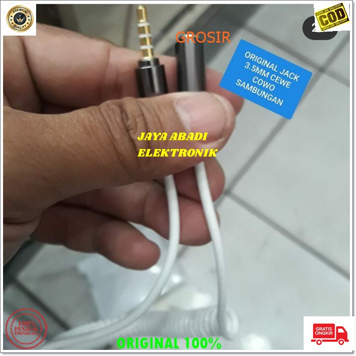 J239 AUX EXTENSION SAMBUNGAN JACK JEK AUDIO 3.5MM SOUND SISTEM CABLE SPRING SPIRAL HP HANDPHONE MUSIK MUSIC SUARA HEADSET HEADPHONE UNIVERSAL SAMBUNGAN JEK AUDIO ADAPTER FEMALE AUX HANDSFREE MIC DIAMETER KABEL 4MM HARGA TERJANGKAU TETAP BAGUS