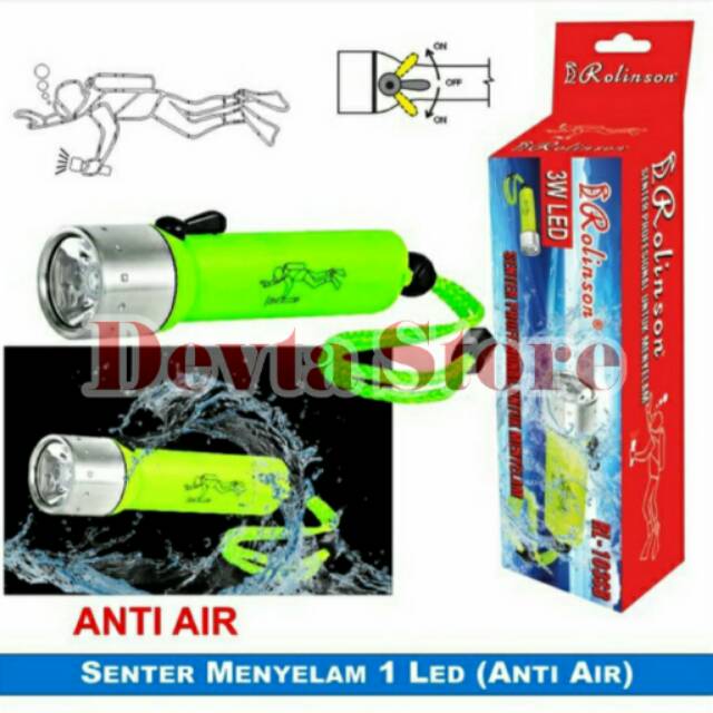SENTER TANGAN 1 LED MENYELAM / DIVING RL-103SB ROLINSON