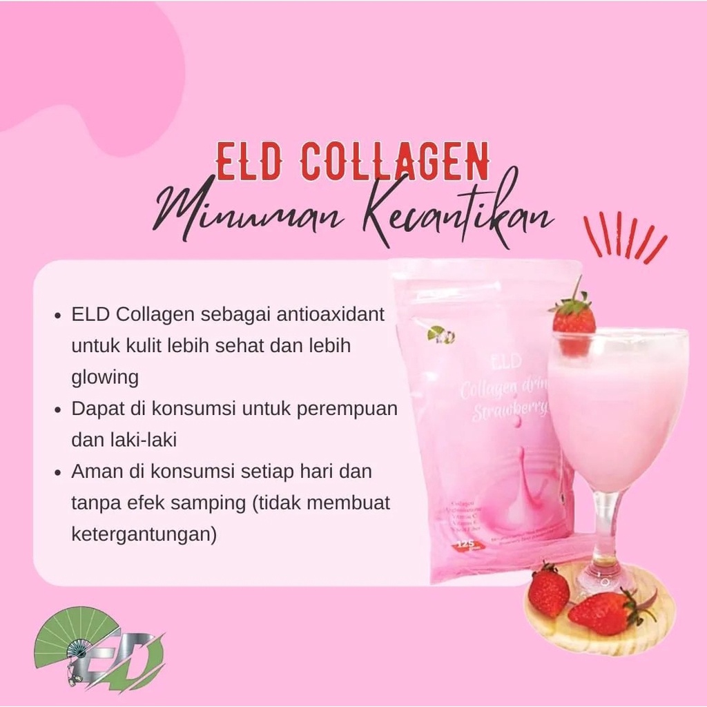 ELD Collagen Drink Pemutih Badan dan Pelangsing Badan dalam 1 Kemasan