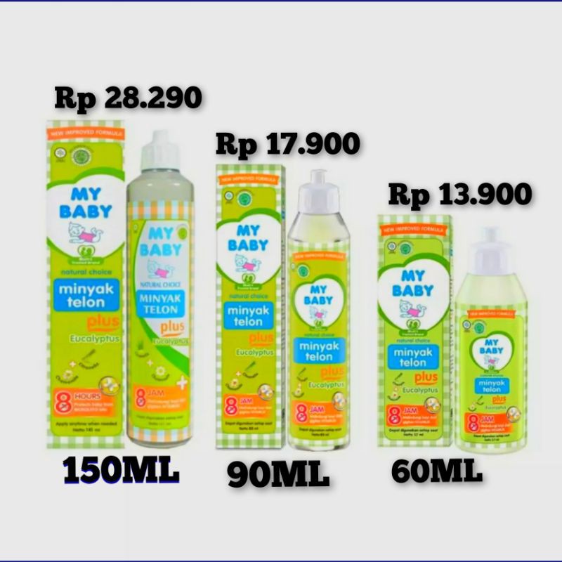minyak telon/minyak telon my baby/telon my baby/minyak telon my baby 150ml/90ml/60ml