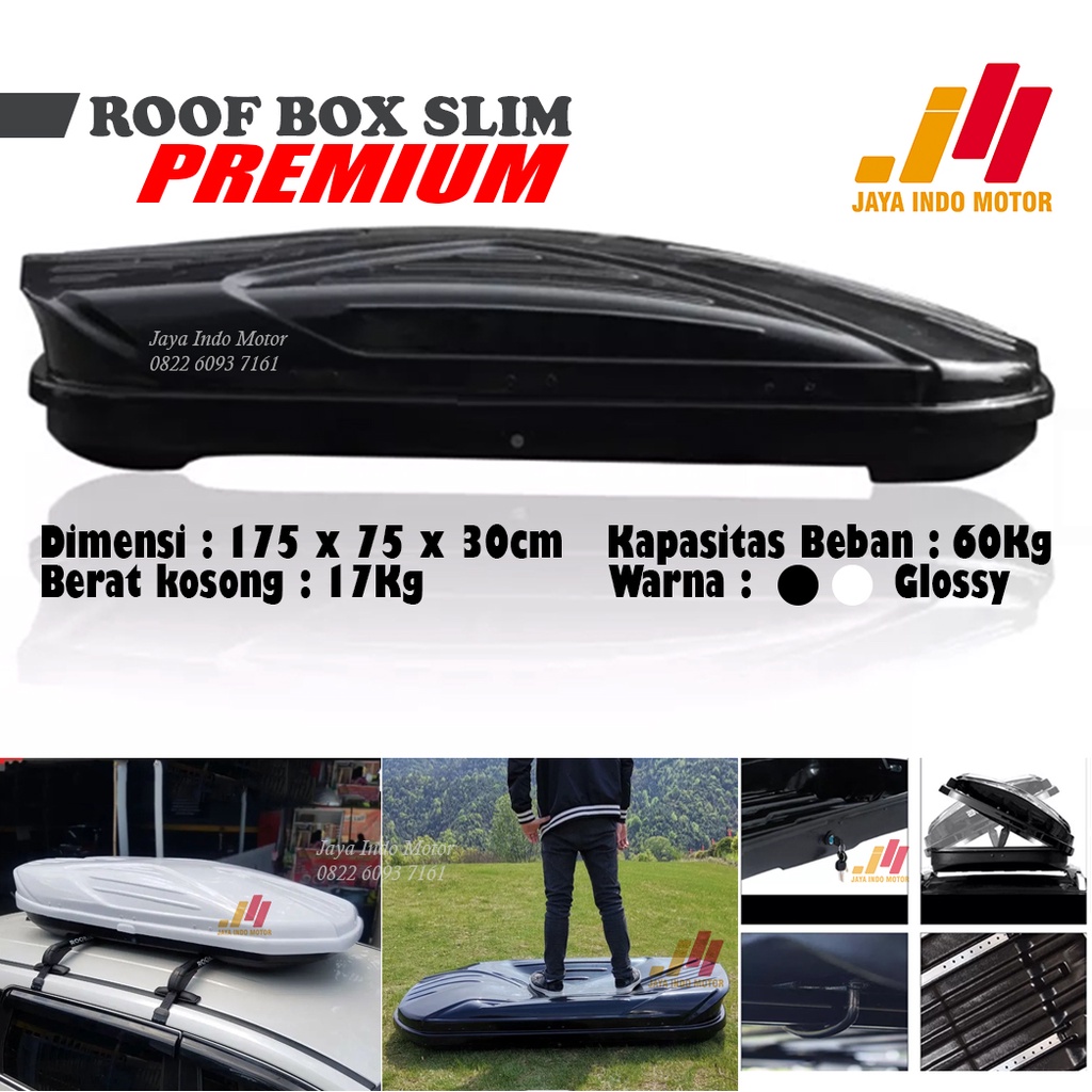 Roof Box Roofbox bagasi atas mobil Glossy slim model kanaka an otorack