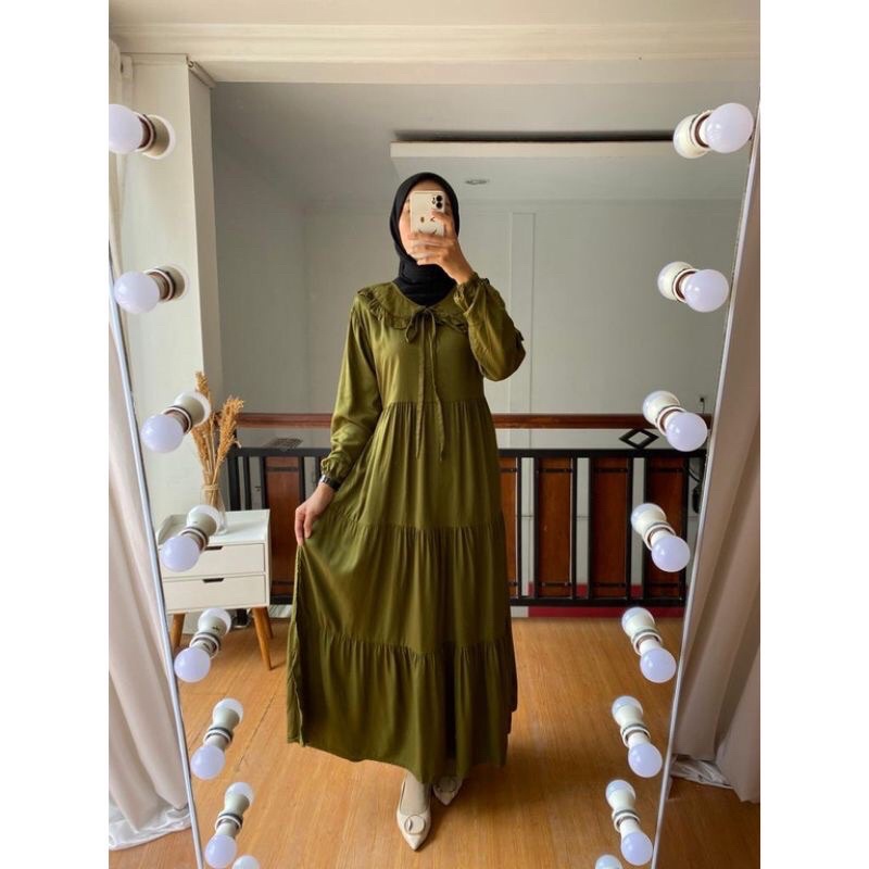 PGMT - TERMURAH FELLOW DRESS GAMIS WANITA RAYON POLOS