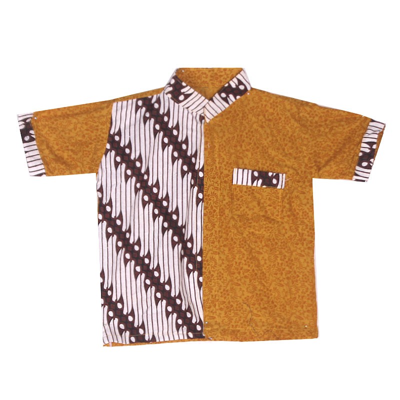 Baju Koko Anak Kombinasi Batik Embos