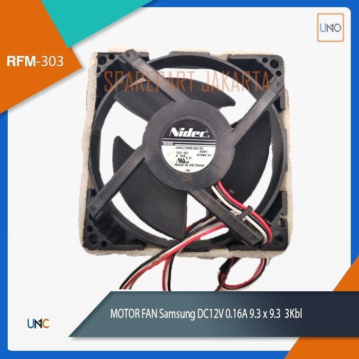 MOTOR FAN DC 12V Samsung 0.16A 9.3 x 9.3 3Kbl RFM-303 ..