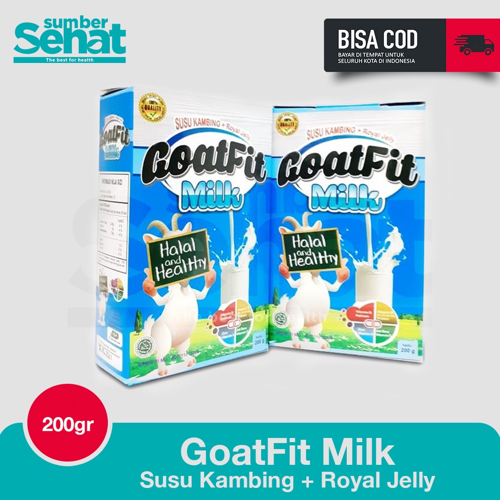 

GoatFit Milk Susu Kambing plus Royal Jelly 200gr Susu Kambing Etawa Bubuk Goatfit susu kambing