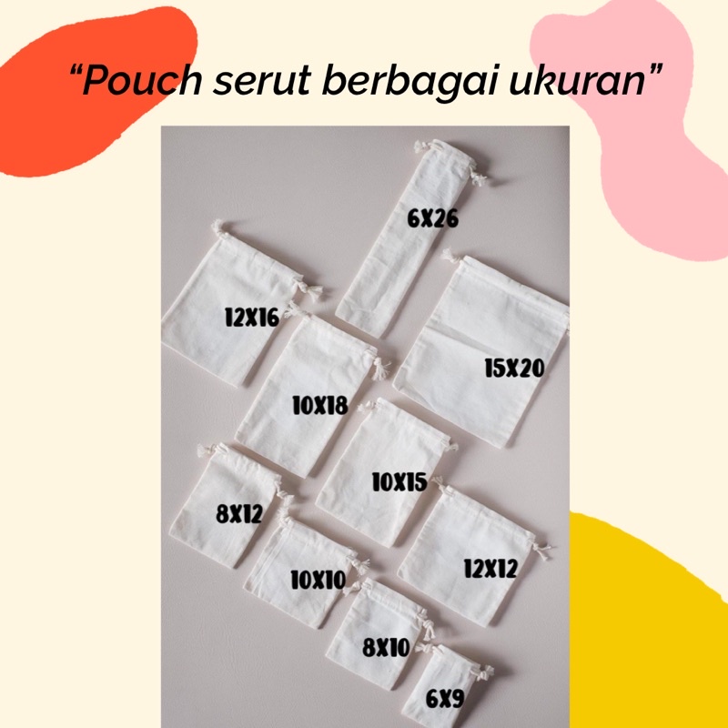 (READYSTOCK) POUCH SERUT BLACU POLOS (10 UKURAN) // POUCH SOUVENIR // POUCH PACKAGING SERUT