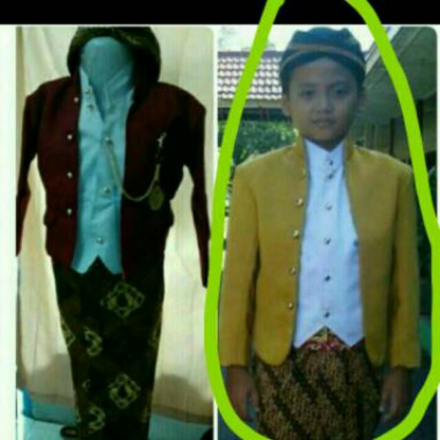 Jual Baju adat jawa jas beskap ewes ewes anak Indonesia|Shopee Indonesia