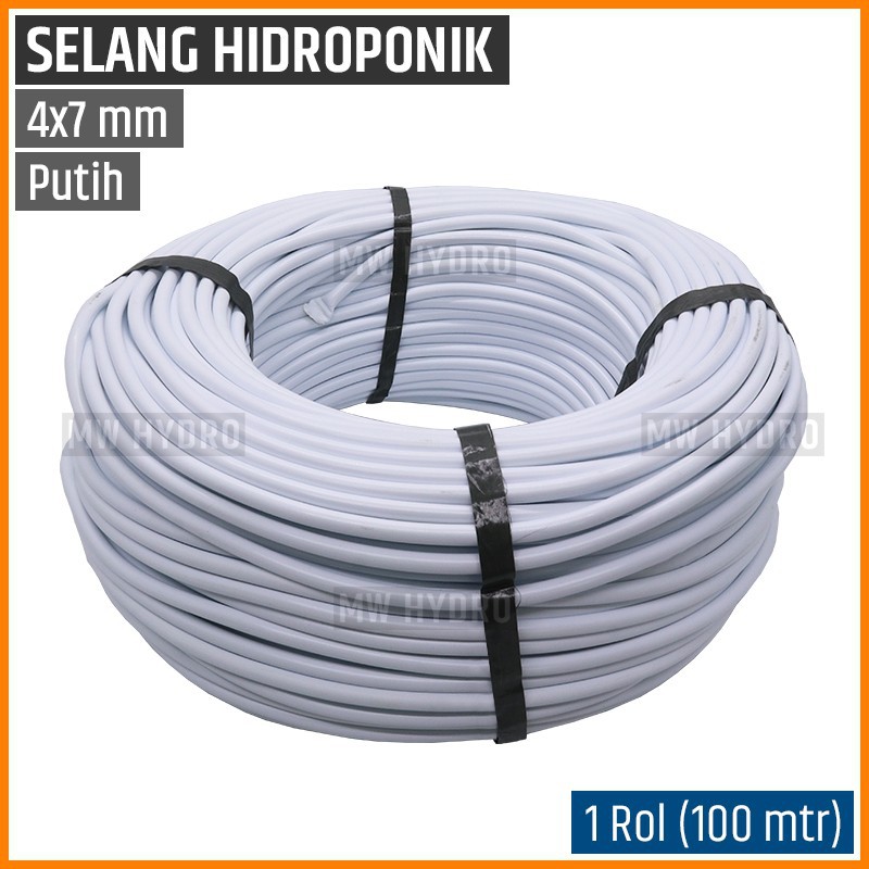 10 Mtr Selang PVC / PE 7 mm - Fertigasi / NFT / Hidroponik / Sprayer - White