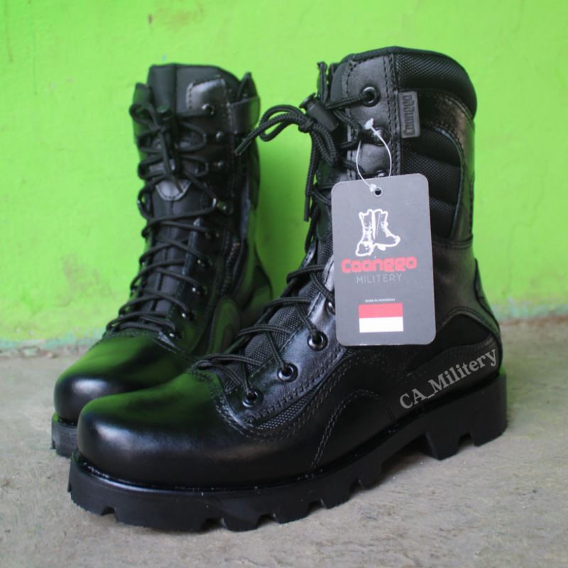 SEPATU PDL TNI POLRI KULIT ASLI SEPATU PDL TNI AD AU AL TACTICAL SATPAM SECURITY ORIGINAL CAANGGO MILITERY