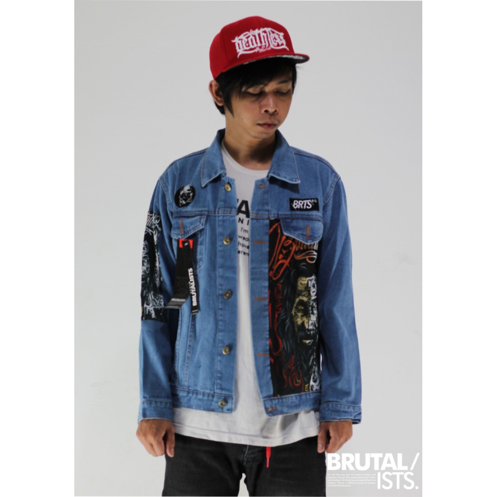  Jaket  jeans  denim pria  wanita  unisex Brutalists denim 