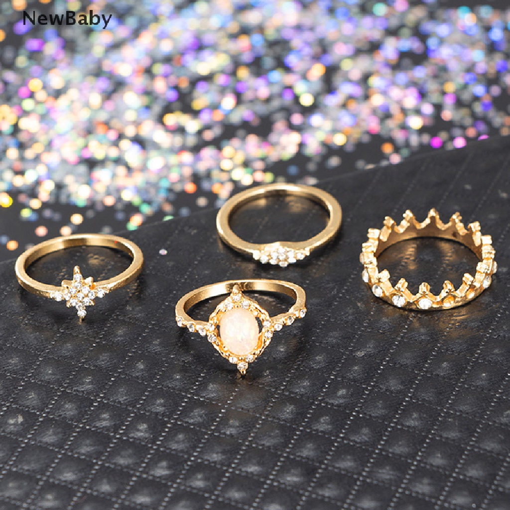 13pcs / set Cincin Buku Jari Aneka Bentuk Warna Silver Untuk Wanita