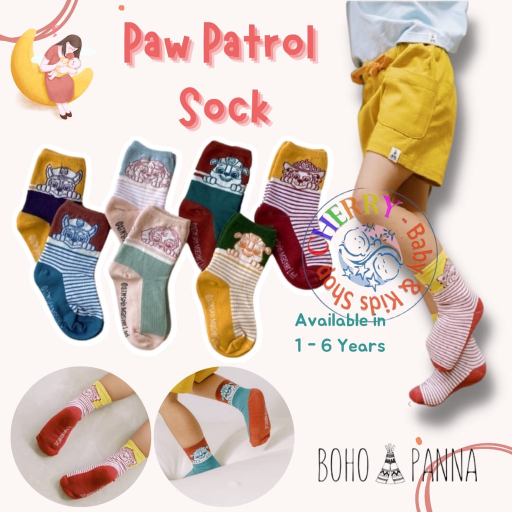 BOHOPANNA Paw Socks 1-5 Tahun Paw Patrol Kaos Kaki Anak Lucu CBKS